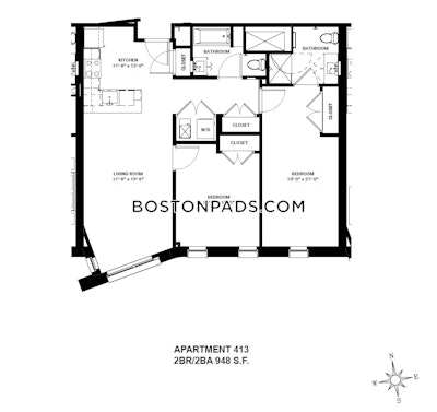 Allston 2 Bed 2 Bath BOSTON Boston - $4,900 No Fee